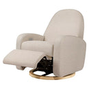 Nami Electronic Recliner and Swivel Glider with USB Port and Light Wood Base - Performance Beach
