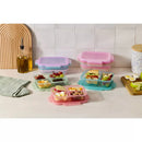 Snap and Nest 10pc 4 compartment Snack Food Storage Container Set Prism