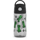 16oz Kids Plastic Water Bottle - Black/Green