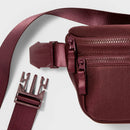 Solid-Color Belt Fanny Pack - Maroon