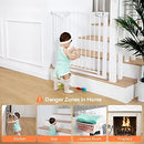 Extra Wide Baby Gate for Stairs and Doorways - White