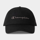 Champion Adult Script Twill Baseball Hat - Black