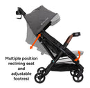 York Compact Side-By-Side Double Full Size Stroller - Cosmic Gray