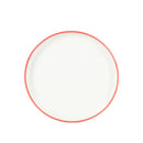 16pc Two Tone Porcelain Dinnerware Set - Red/White