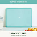 18"x13" Nonstick Ceramic Cookie Sheet Turquoise: Carbon Steel Bakeware, Dishwasher-Safe, PFOA-Free