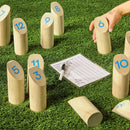 Rubberwood Numbered Peg Game Target Toss