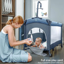 Baby Bassinet Bedside Crib, Pack and Play with Sheet