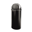 Rubbermaid Marshal Classic Container, Round, Polyethylene, 25 Gal, Black - RCP817088BK
