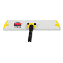 Rubbermaid Hygen Quick Connect S-S Frame, Wet/Dry Mop 17.19W X 3D, Aluminum, Yellow - RCPQ560