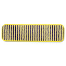 Rubbermaid Microfiber Scrubber Pad, Vertical Polyprolene Stripes, 18", Yellow, 6/Carton - RCPQ810YEL