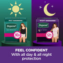Depend Night Defense Women's Night Incontinence Underwear - M - 60ct