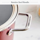 Steel Core Enameled 6-Quart Stockpot With Lid - Chocolate Truffle