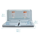 Horizontal Wall-Mounted Changing Station - Blue/Grey Speckled