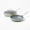 7pc Nonstick Ceramic Coated Aluminum Cookware Set