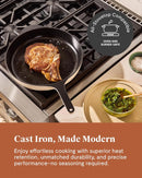 12” Enameled Cast Iron Skillet - Charcoal
