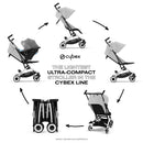 Libelle 2 Stroller - Silver Frame with Fog Grey Seat