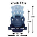 Everett NXT High-Back Booster - Blue Surge