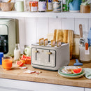 4-Slice Toaster with Touch-Activated Display, Porcini Taupe by Drew Barrymore