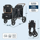 XC+ EVO - Luxury Comfort Stroller Wagon Foldable 4 Passenger with Adjustable Canopy Black
