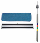 Tough Guy Microfiber Quick Connect 3 3/4 in x 18 in Wet Mop Head and Handle, Blue - 7DW90