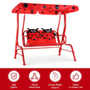 2 Person Kids Patio Swing Porch Bench With Canopy