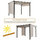 10 X 10 Feet Metal Frame Patio Furniture Shelter-Beige