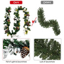 9 Feet Pre-Lit Artificial Christmas Garland With LED Lights