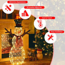 Indoor/Outdoor Christmas Lighted Snowman Decorations With Pre-Lit 80 Lights