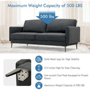 Modern Loveseat With Comfy Backrest Cushions-Gray