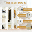 Foldable Closet Clothes Organizer With 8 Cubby Storage