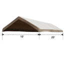 Replacement Top Canopy Cover for 10 x 20-Feet 8 Legs Carports with Ball Bungees (Frame Not Included)