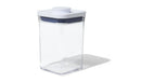 POP 1.1qt Plastic Short Small Square Food Storage Container White