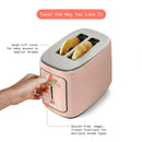 2 Slice Toaster with Touch-Activated Display, Rose by Drew Barrymore