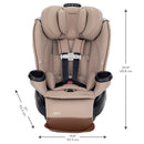 Gold Revolve 360 Extend All-in-One Rotating Convertible Car Seat with SensorSafe- Travertine