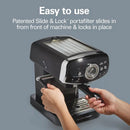 Retro Slide Espresso Machine 40730: Electric Coffee Maker - Black