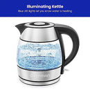 1.2L Rapid Boil Glass Kettle- Stainless Steel