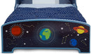 Rocket Ship Wood Toddler Bed - Blue