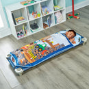 Construction Toddler Cot Nap Mat - Blue, Yellow, Green