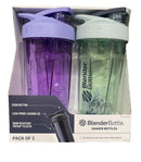 Blender Bottle Strada Shaker Bottle 28 Ounce - Black/White (2 Count)