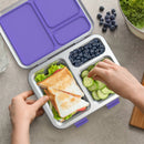 Leakproof 3-Compartment Bento-Style Lunch Box - Purple