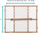 Adjustable Diamond Mesh Pet Gate - White