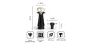 4pc Spookelier Wine Saver Pump and Stoppers - Black