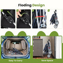 4 Wheels Pet Stroller for Small Dogs and Cats - Black