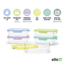 Ello Color Lock 10pc Glass Meal Prep Food Storage Containers Set - Multicolor Pastels