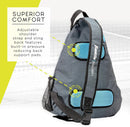 Pickleball Elite Performance Sling Bag - Gray/Blue