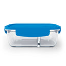 Glass Snack Container - Blue
