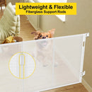 Retractable Dog Gate - White