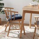 Denim Solid Chair Pad Seat Cushion - Blue