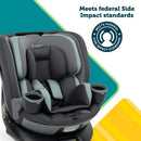 360 Rotating All-in-One Convertible Car Seat - Siberian Caviar