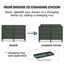 Frem 6-Drawer Dresser - Forest Green
